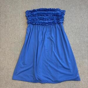Ocean Pacific blue ruffle tube top/ mini dress size large